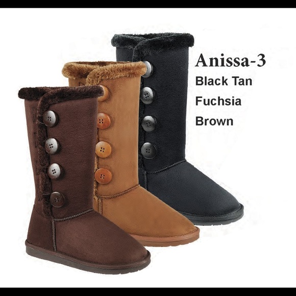 Black boots snow boots - Picture 2 of 3